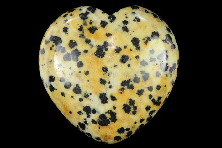 1.4" Polished Dalmatian Jasper Heart - Photo 1